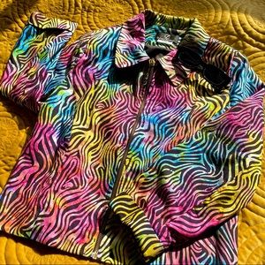 80s Psychedelic Jacket w/ Lisa Frank vibes